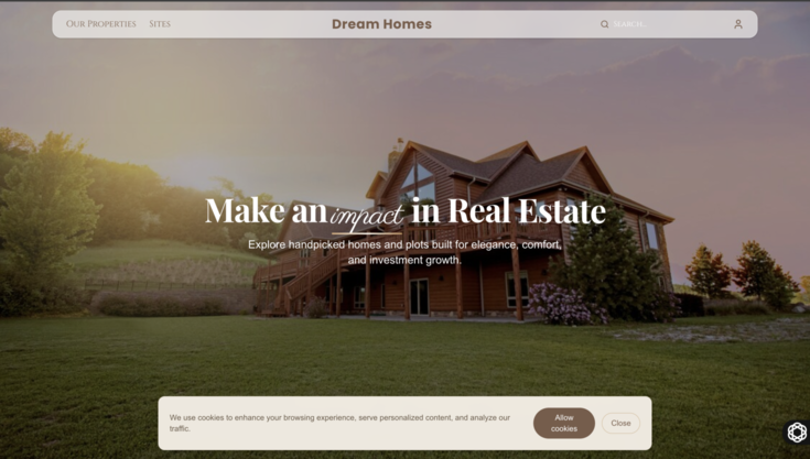 Real Estate Website screenshot